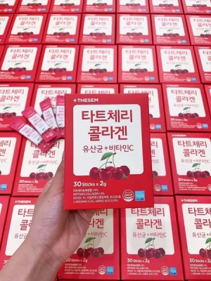 Bột Collagen Cherry TheSem Hàn Quốc 30 gói