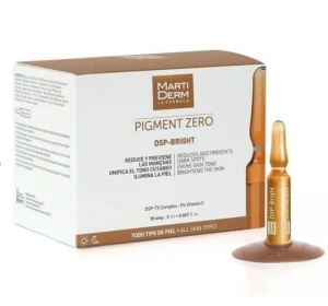 Serum DSP MartiDerm Pigment Zero Bright dưỡng sáng da, mờ nám hộp 30 ống