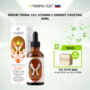 Serum Teana 1,5% Vitamin C SM3 Super Molecules Energy Cocktail dưỡng trắng, mờ thâm nám và trẻ hóa da - 30ml
