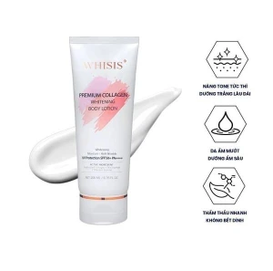 Kem Dưỡng Thể Chống Nắng Toàn Thân Whisis Premium Collagen Whitening Body Lotion SPF50 PA 200ml
