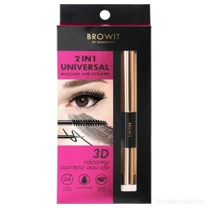 Mascara 2 Đầu Browit by Nongchat 2 in 1 Universal Mascara and Eyeliner Jet Black