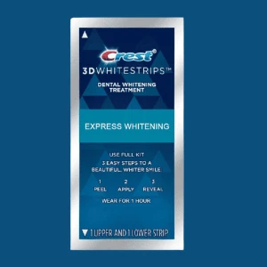 Miếng Dán Trắng Răng Crest 3D Whitestrips 1 Hour Express Levels 12 Whiter