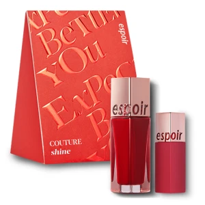 Set Son Kem Espoir Couture Lip Tint Shine (RD201 Like It 8.5g Lip Tint Shine Mini Peach 3g)