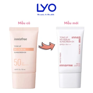 KEM CHỐNG NẮNG INNISFREE TONE UP NO SEBUM SUNSCREEN EX SPF50 PA 50ML MẪU MỚI 2023
