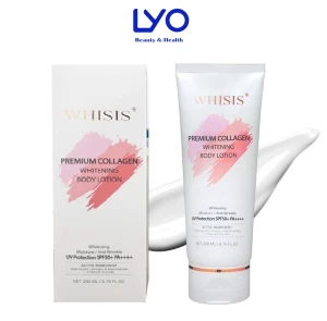 Kem Dưỡng Trắng Nâng Tone Da , Chống Nắng Cao Cấp Whisis Premium Collagen Whitening Body Lotion 200ml