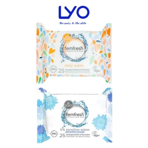 Khăn Ướt Vệ Sinh Vùng Kín Phái Nữ Cao Cấp Hằng Ngày Femfresh Intimate Skincare Daily Wipes Anh Quốc