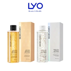 Nước Hoa Hồng Cấp Ẩm, Làm Dịu Da Vàng Bergamo 24K Gold Brilliant/White Vita Skin Toner Hàn Quốc 250ml
