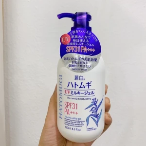 Sữa Dưỡng Thể Chống Nắng Ý Dĩ Hatomugi SPF31 PA UV Care Moisturizing Milky Gel 250ml