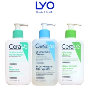 Sữa Rửa Mặt Pháp CeraVe Foaming/Hydrating/SA Smoothing Cleanser Dưỡng Trắng