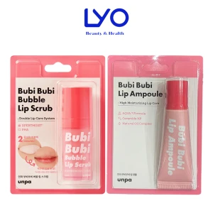 Tẩy Tế Bào Chết Môi & Son Dưỡng Môi Unpa Bubi Bubi Bubble Lip Scrub & Lip Ampule Hàn Quốc 10ml