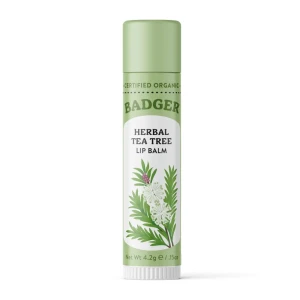 Son Dưỡng Môi Hữu Cơ Tea Tree & Lemon Balm Herbal Lip Care | Badger