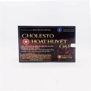 Viên uống Cholesto Hoạt huyết G&P giảm mỡ máu, tăng cường tuần hoàn máu não (30 viên)