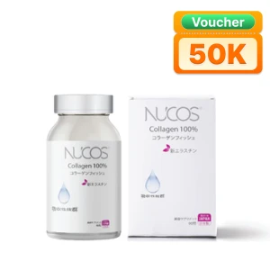 Viên uống Nucos Collagen 100% bổ sung collagen giúp tăng độ ẩm mịn cho làn da (90 viên)