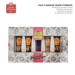 Bộ quà tặng Tesori d Oriente Sữa tắm và Dưỡng thể Pack 5 tuýp Minisize