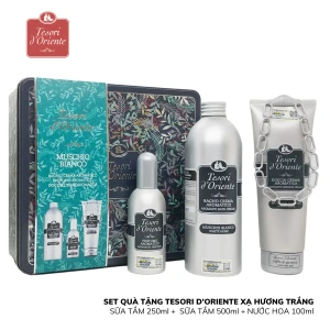 (KHO HCM) Bộ quà tặng Sữa tắm 500ml, Sữa tắm 250ml và Nước hoa 100ml Tesori d’Oriente Xạ Hương - Tesori