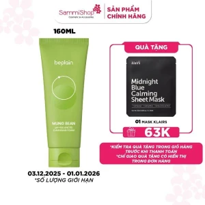 Beplain Sữa rửa mặt Mung Bean pH-Balanced Cleansing Foam