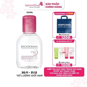 Bioderma Nước tẩy trang hồng Sensibio H2O 100 ml