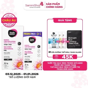 Body Natur Bộ miếng dán tẩy lông Wax Strips Hair Removal Body Sensitive Skin
