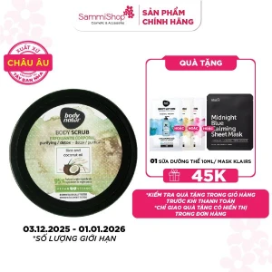 Body Natur Tẩy da chết cơ thể Body Scrub Rice and Coconut Oil 200ml