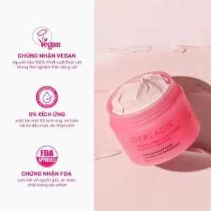 Derladie Mặt nạ đất sét Vegan Pink Clay 60g