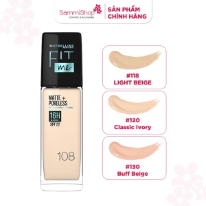 Kem nền kiềm dầu chống nắng Maybelline Fit Me Matte Poreless SPF22