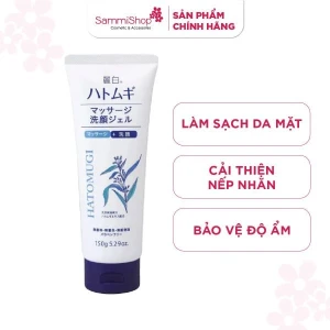 Kumano Gel rửa mặt Hatomugi Massage Face Wash 150g