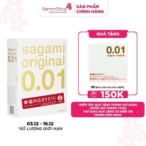 Sagami Bao cao su Original 0.01 (Hộp 2)