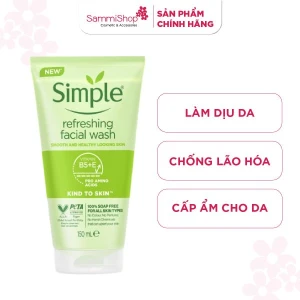 Simple Gel Rửa Mặt Kind To Skin Refreshing Facial Wash Gel 150ml
