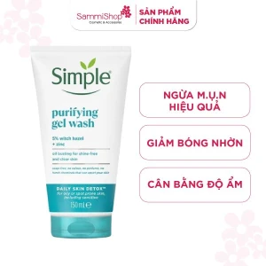 Simple Gel Rửa Mặt Purifying Gel Wash Shine-Free And Clear Skin 150ml