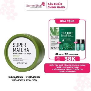 Some By Mi Mặt nạ rửa Super Matcha Pore Clean Clay Mask 100g ver 2