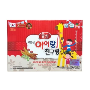 Nước Hồng Sâm Baby Hươu Cao Cổ Bio hộp 30 gói * 20ml - Korea Red Ginseng Kid & Friends