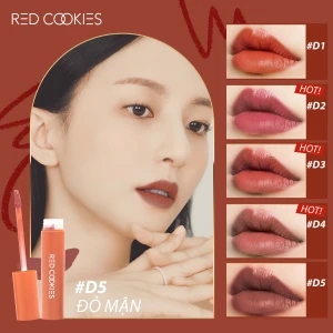 Son Lì Red Cookies Water Dew Velvet Tint Hàn Quốc Màu D5 - Đỏ Mận (4gr )