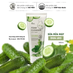 Sữa rửa mặt Dưa leo Hàn Quốc EKEL Cucumber Foam Cleanser 180ml ( Date 2026 )