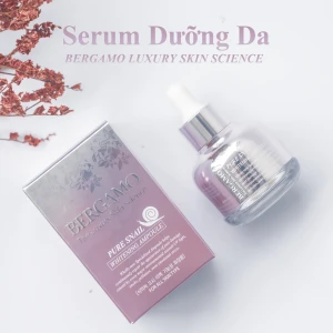 Tinh Chất BERGAMO Pure Snail Whitening Ampoule 30ml