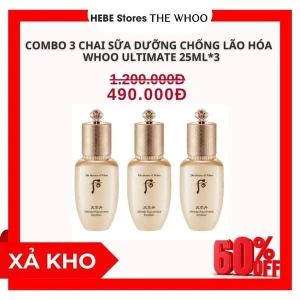 combo 3 chai - Sữa Dưỡng Chống Lão Hóa Whoo Cheonyuldan Ultimate Rejuvenative Emulsion 25ml