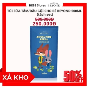 Túi Sữa Tắm/ Dầu Gội Cho Bé Beyond Angel Kids Body Wash 500ml - TÁCH SET
