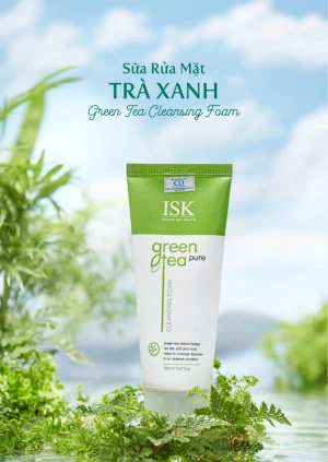 Sữa rửa mặt trà xanh ISK làm trắng sạch sâu