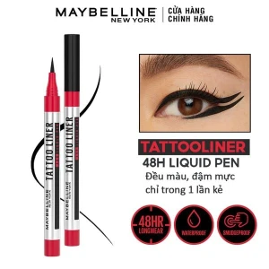 Bút Kẻ Mắt Nước Maybelline Đậm Màu Không Lem Trôi Tattoo Liner 48H Liquid Pen 1g