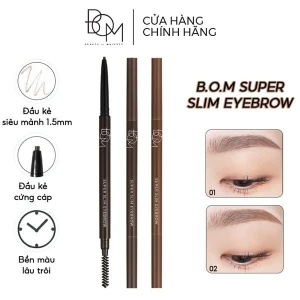 Chì Kẻ Chân Mày B.O.M Siêu Mảnh, Lâu Trôi Super Slim Eyebrow 0.1g