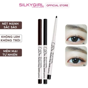 Chì Kẻ Mắt Silkygirl Nét Mảnh Cho Đôi Mắt Sắc Sảo Perfect Stay 20Hr Eyeliner 0.28g