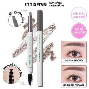 Chì Kẻ Mày Innisfree Ngang Mảnh, Lâu Trôi Auto Eyebrow Pencil 0.3g