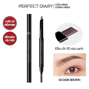 Chì Kẻ Mày Perfect Diary Hai Đầu, Chống Thấm Nước Dual- Ended Hexagonal Chiseled Eyebrow Pencil 0.28g