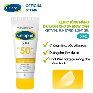 Gel Chống Nắng Cetaphil Dịu Nhẹ Dành Cho Da Nhạy Cảm Sun SPF50 Light Gel 50ml