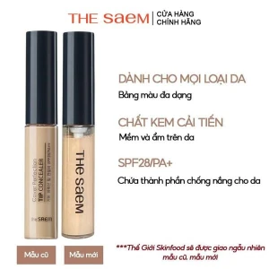 Kem Che Khuyết Điểm The Saem Có Chống Nắng Hàn Quốc Cover Perfection Tip Concealer SPF28/PA 6.5g
