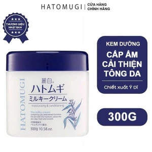 Kem Dưỡng Ẩm Hatomugi Hỗ Trợ Làm Sáng Da Chiết Xuất Hạt Ý Dĩ Moisturizing & Conditioning The Milky Cream 300g