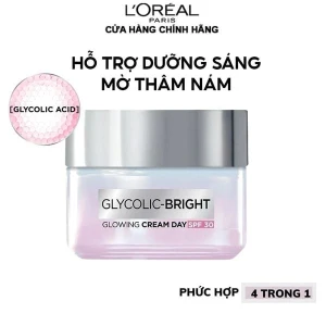 Kem Dưỡng Ban Ngày Hỗ Trợ Mờ Thâm Nám L'Oreal Glycolic Bright Glowing Cream Day