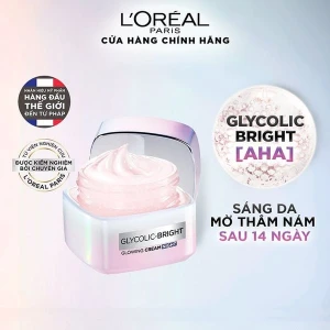 Kem Dưỡng Da L'Oreal Hỗ Trợ Mờ Thâm Nám Ban Đêm Glycolic Bright Glowing Cream Night 50ml