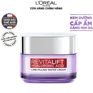 Kem Dưỡng L'oreal Cấp Ẩm, Cải Thiện Nếp Nhăn Revitalift Hyaluronic Acid Line Filling Water Cream