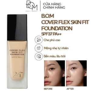 Kem Nền B.O.M Che Phủ Tốt, Mỏng Mịn, Lâu Trôi Cover Flex Skin Fit Foundation 30ml