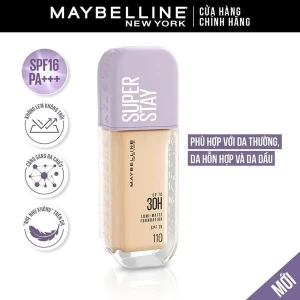 Kem Nền Maybelline Bắt Sáng, Che Phủ Cao, Siêu Nhẹ Mặt Super Stay Up To 30H Lumi Matte Foundation 35ml